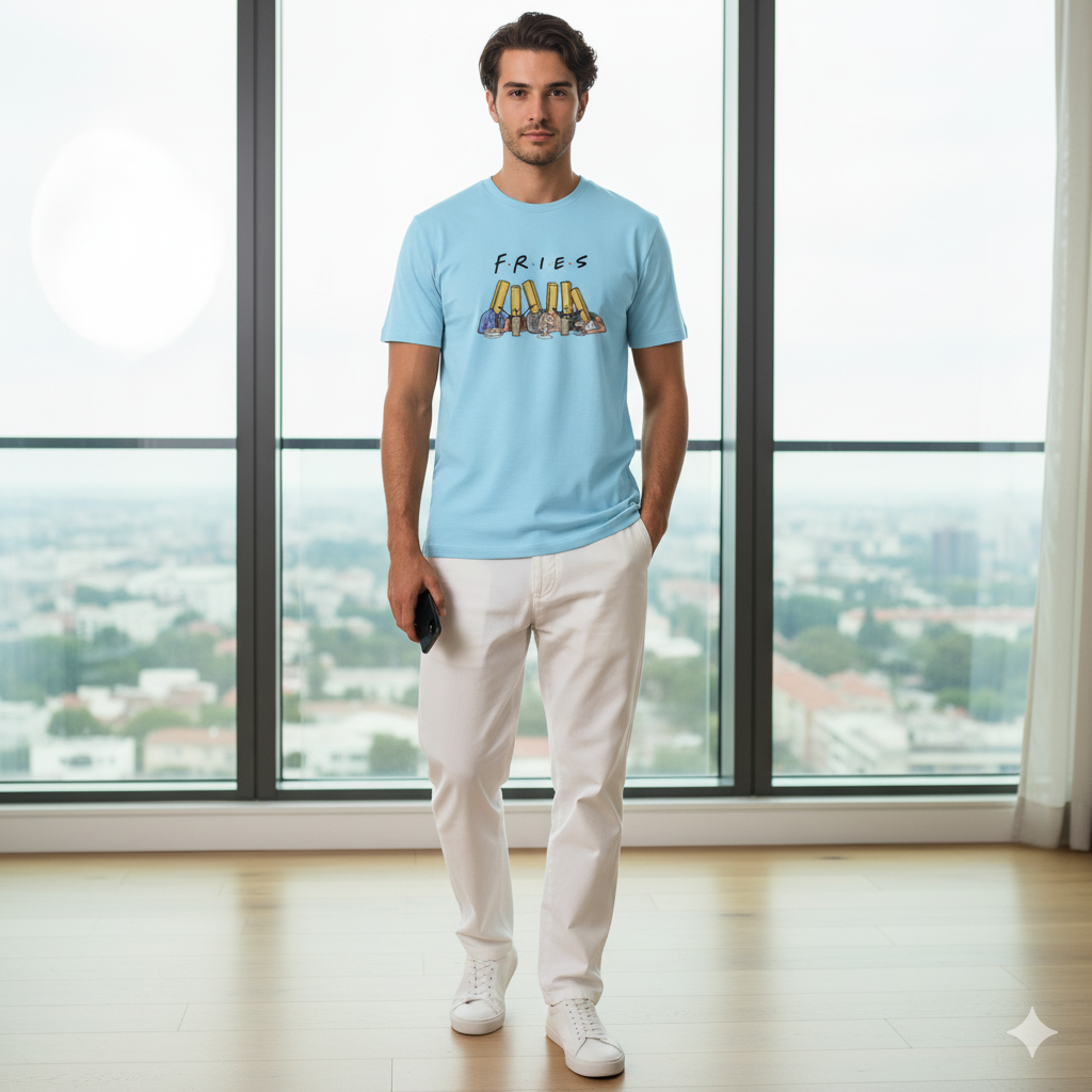 Men Graphic Printed Round Neck Cotton T-shirt