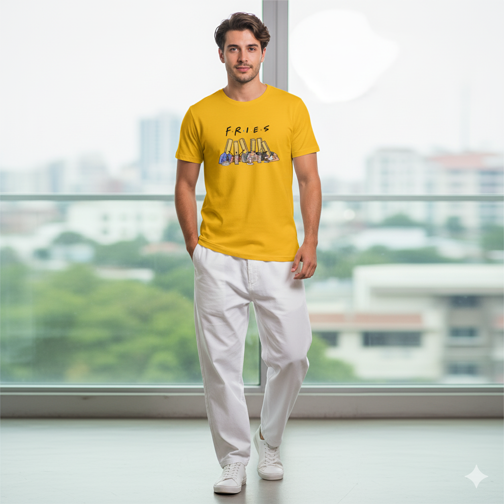 Men Graphic Printed Round Neck Cotton T-shirt