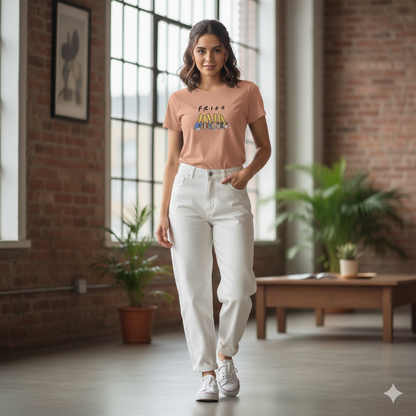 Women Graphic Printed Round Neck Cotton T-shirt