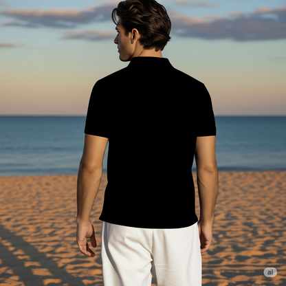 Men Plain Cotton Polo T-shirt