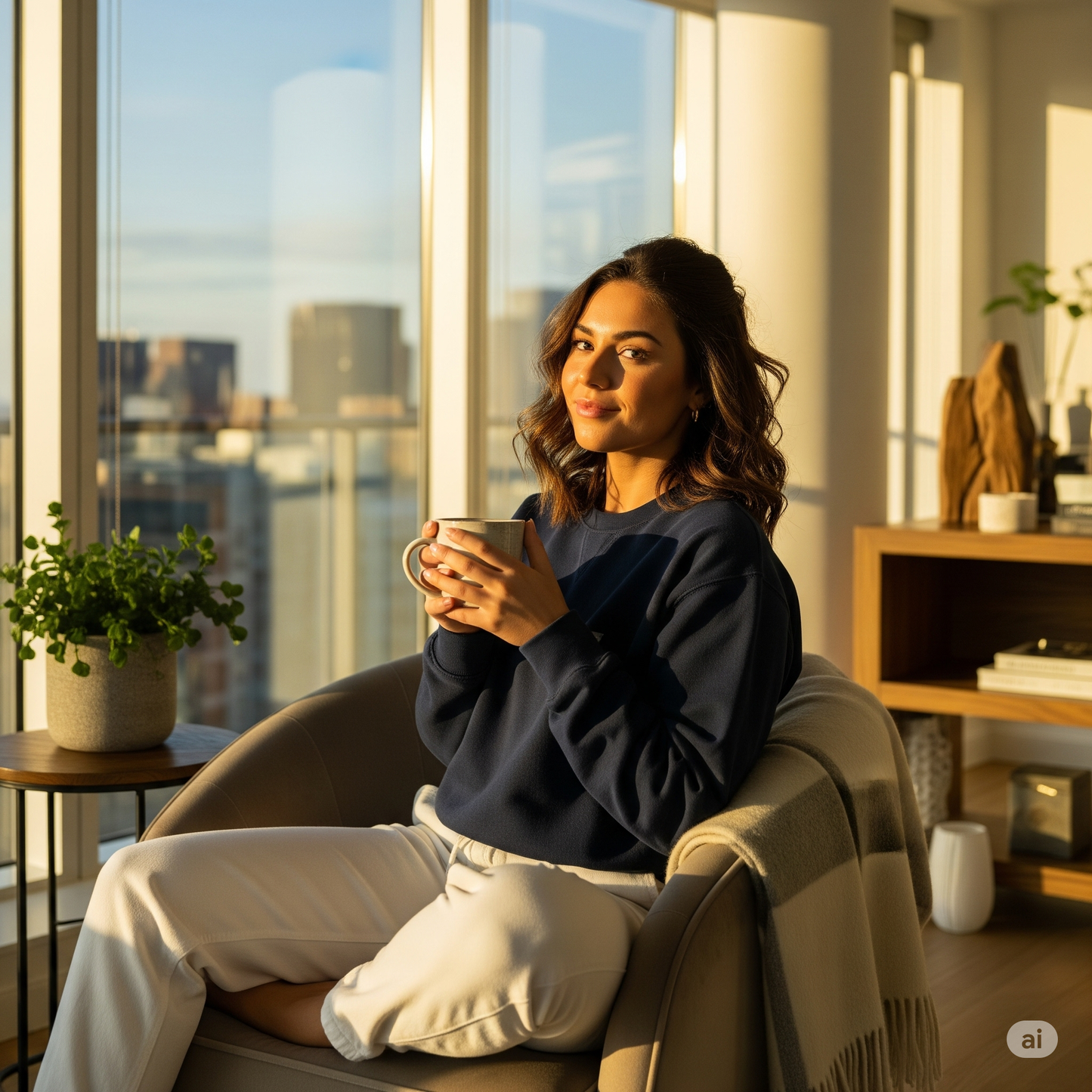 Unisex Plain Cotton Sweatshirt