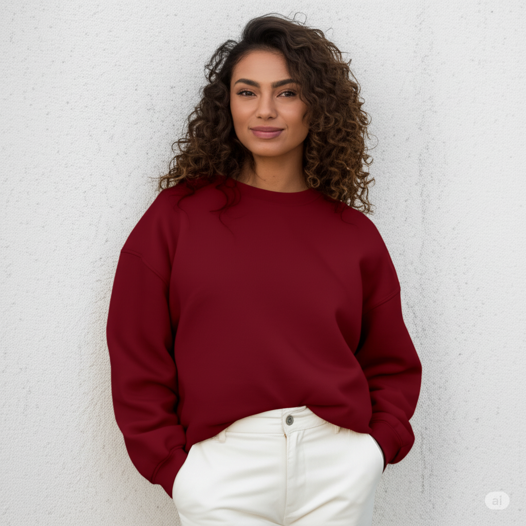 Unisex Plain Cotton Sweatshirt
