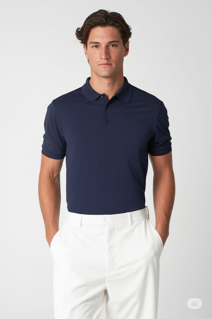 Men Plain Cotton Polo T-shirt