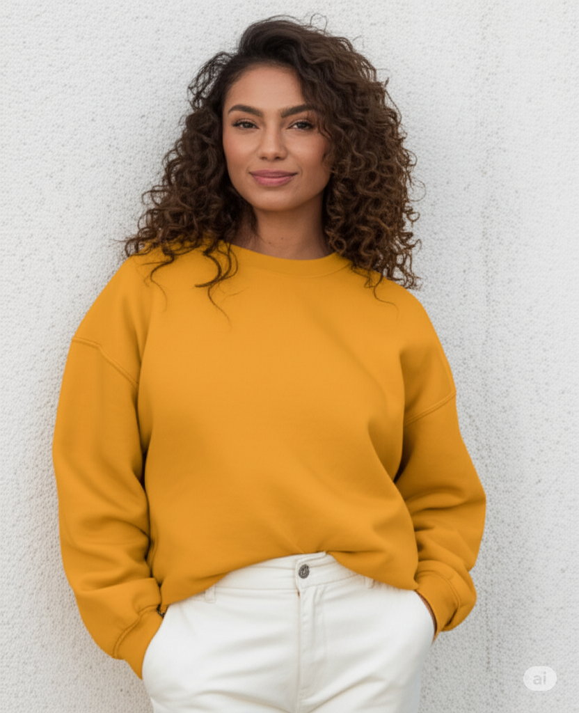 Unisex Plain Cotton Sweatshirt