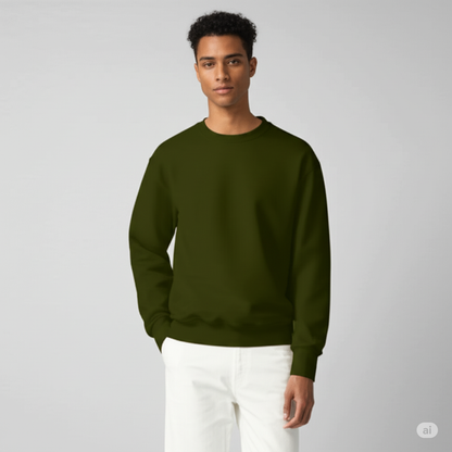 Unisex Plain Cotton Sweatshirt