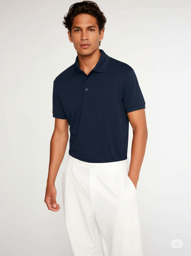 Men Plain Cotton Polo T-shirt