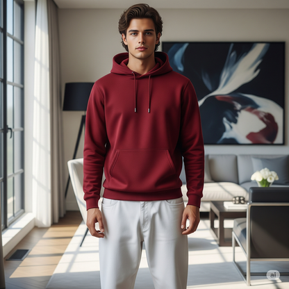 Unisex Plain Cotton Hoodie