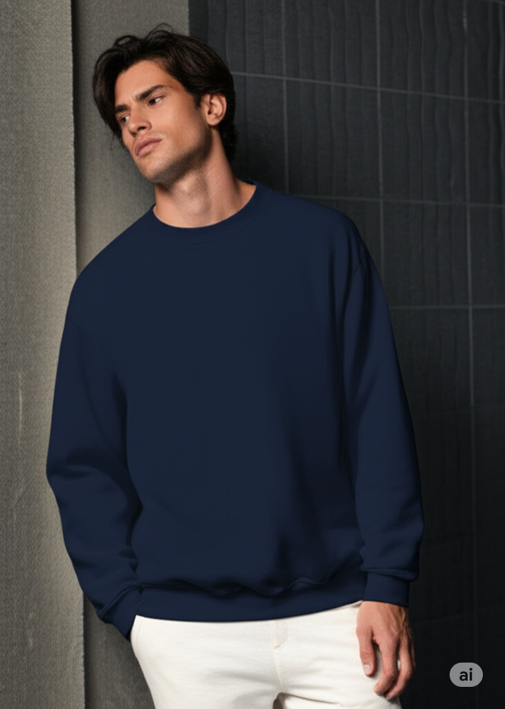 Unisex Plain Cotton Sweatshirt