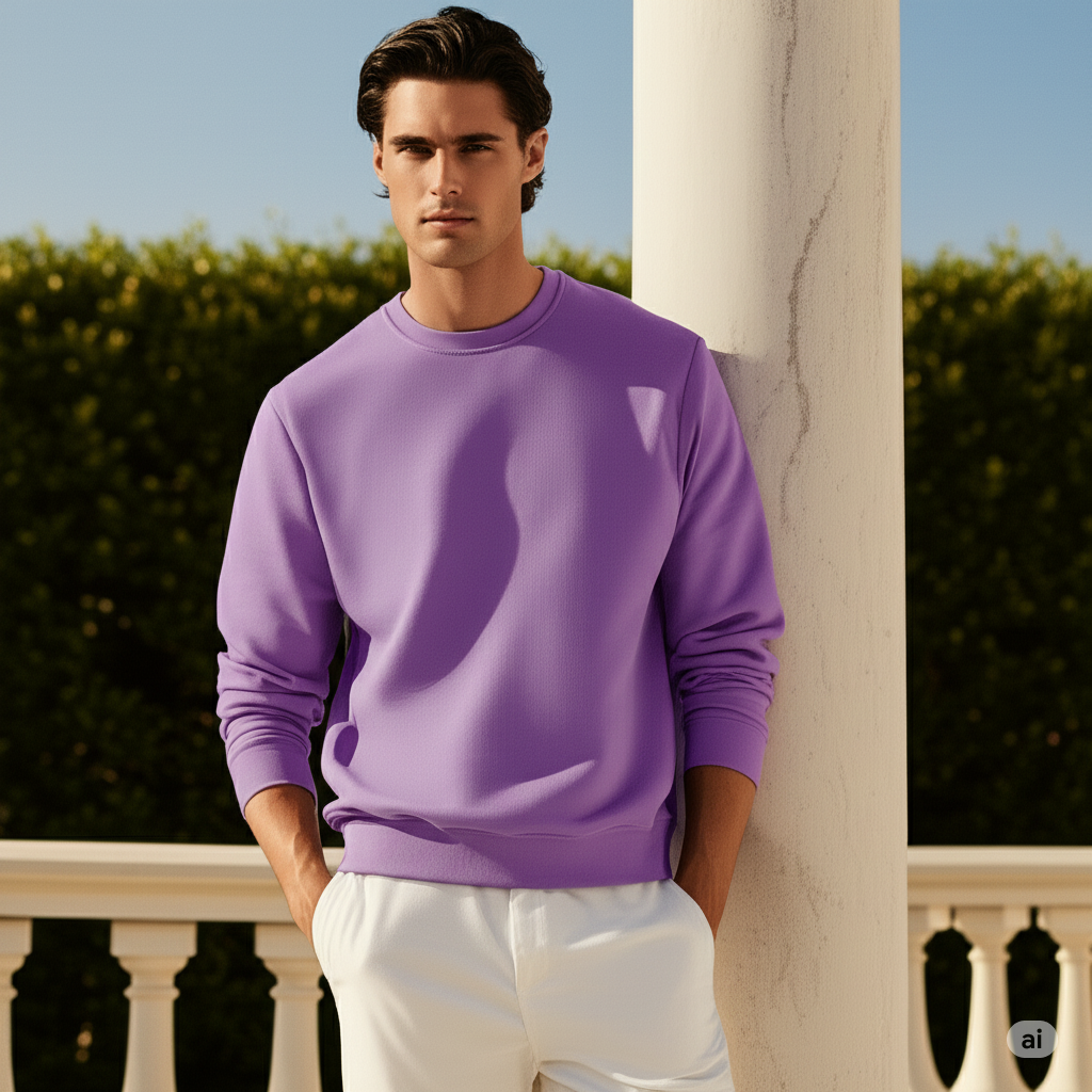 Unisex Plain Cotton Sweatshirt