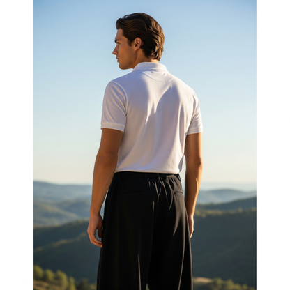 Men Plain Cotton Polo T-shirt