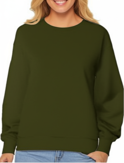 Unisex Plain Cotton Sweatshirt