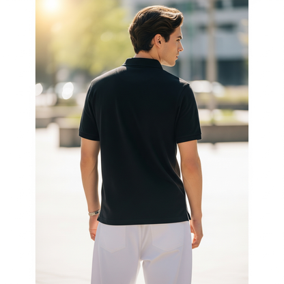 Men Plain Cotton Polo T-shirt