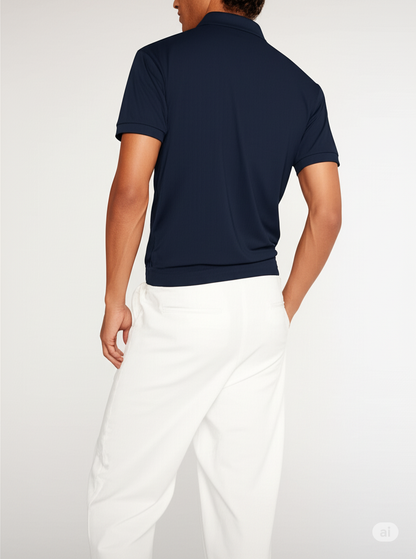 Men Plain Cotton Polo T-shirt