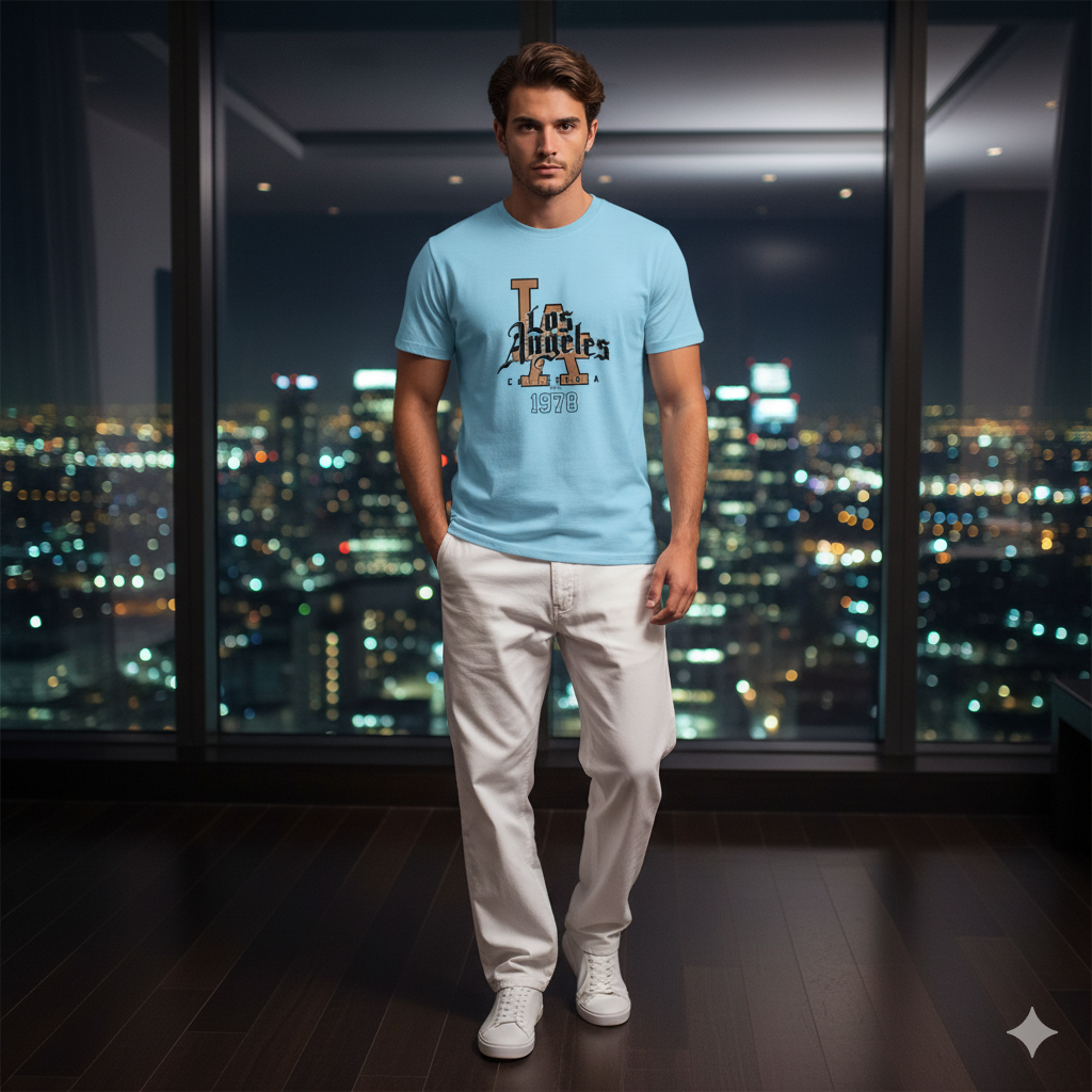 Men Graphic Printed Round Neck Cotton T-shirt