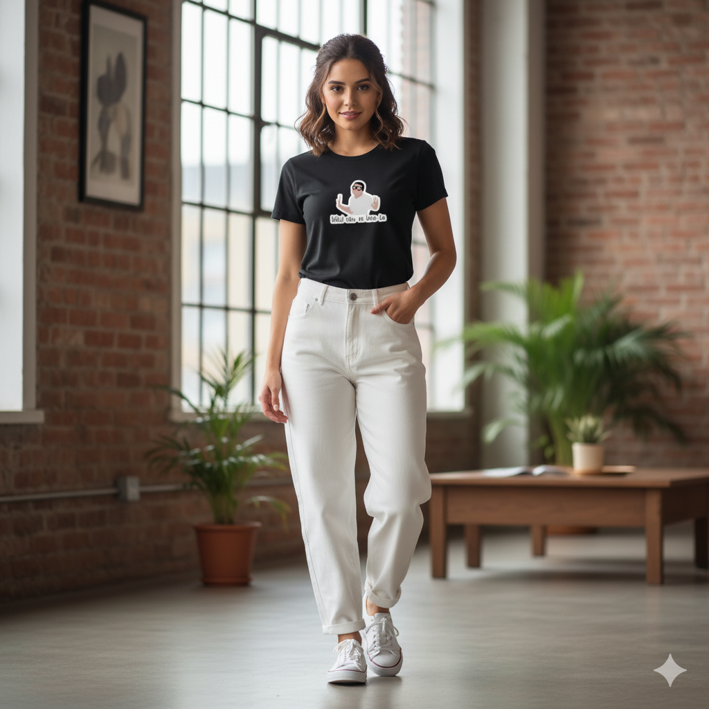 Women Graphic Printed Round Neck Cotton T-shirt