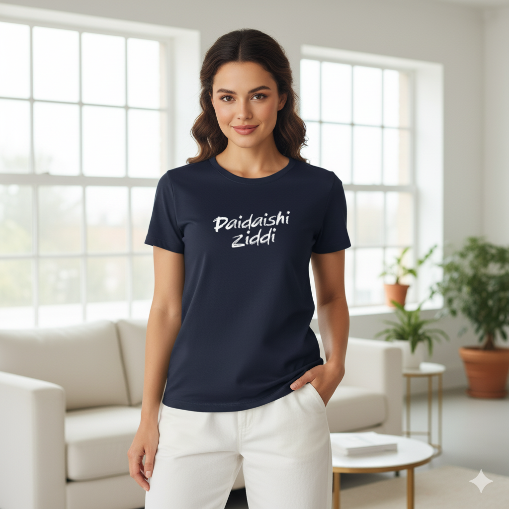 Women Graphic Printed Round Neck Cotton T-shirt