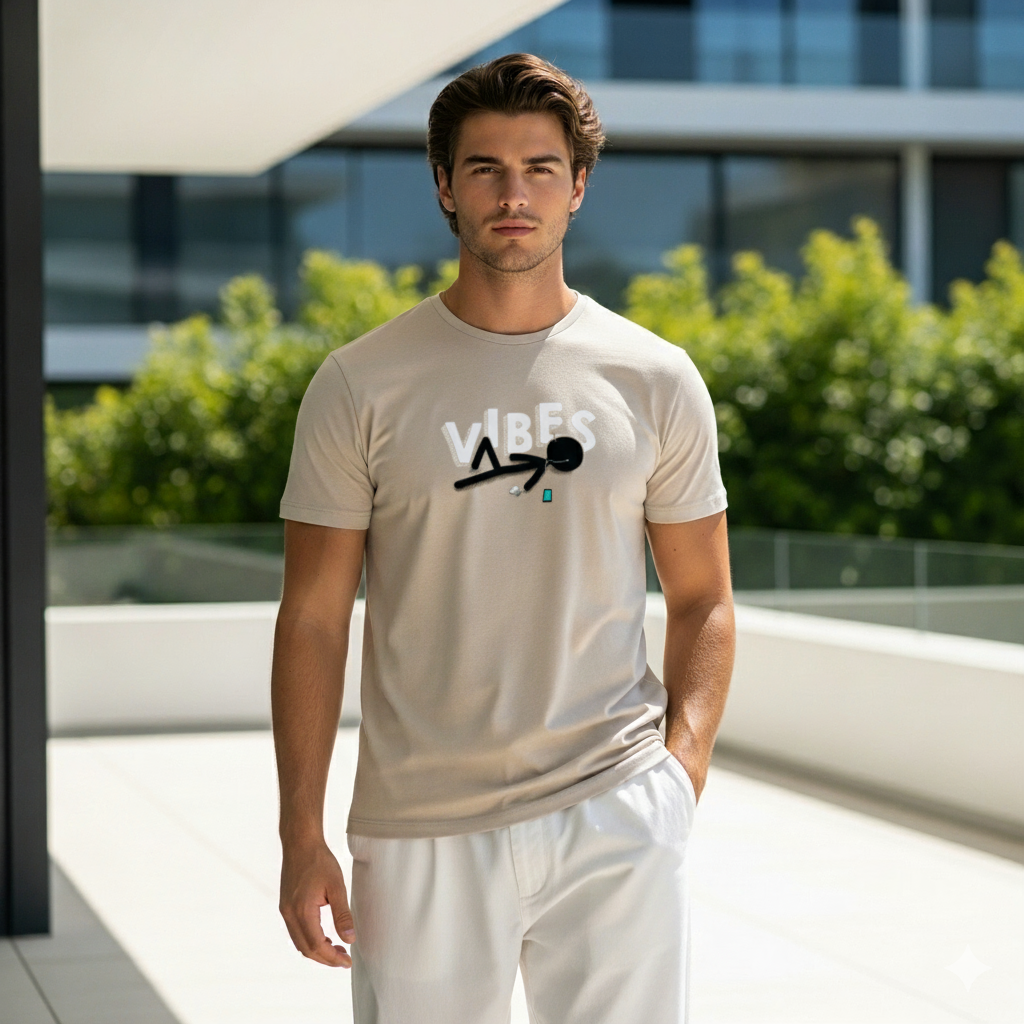 Men Graphic Printed Round Neck Cotton T-shirt