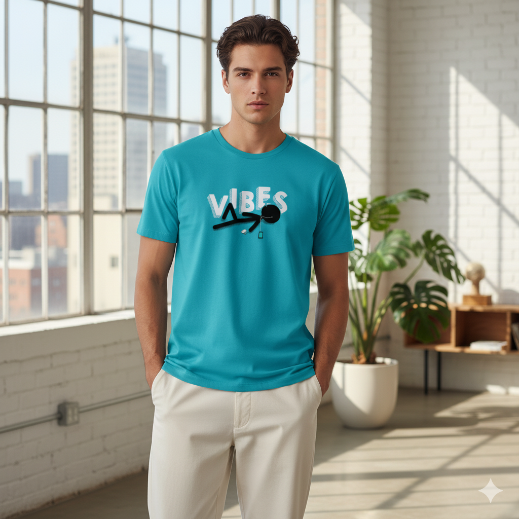 Men Graphic Printed Round Neck Cotton T-shirt